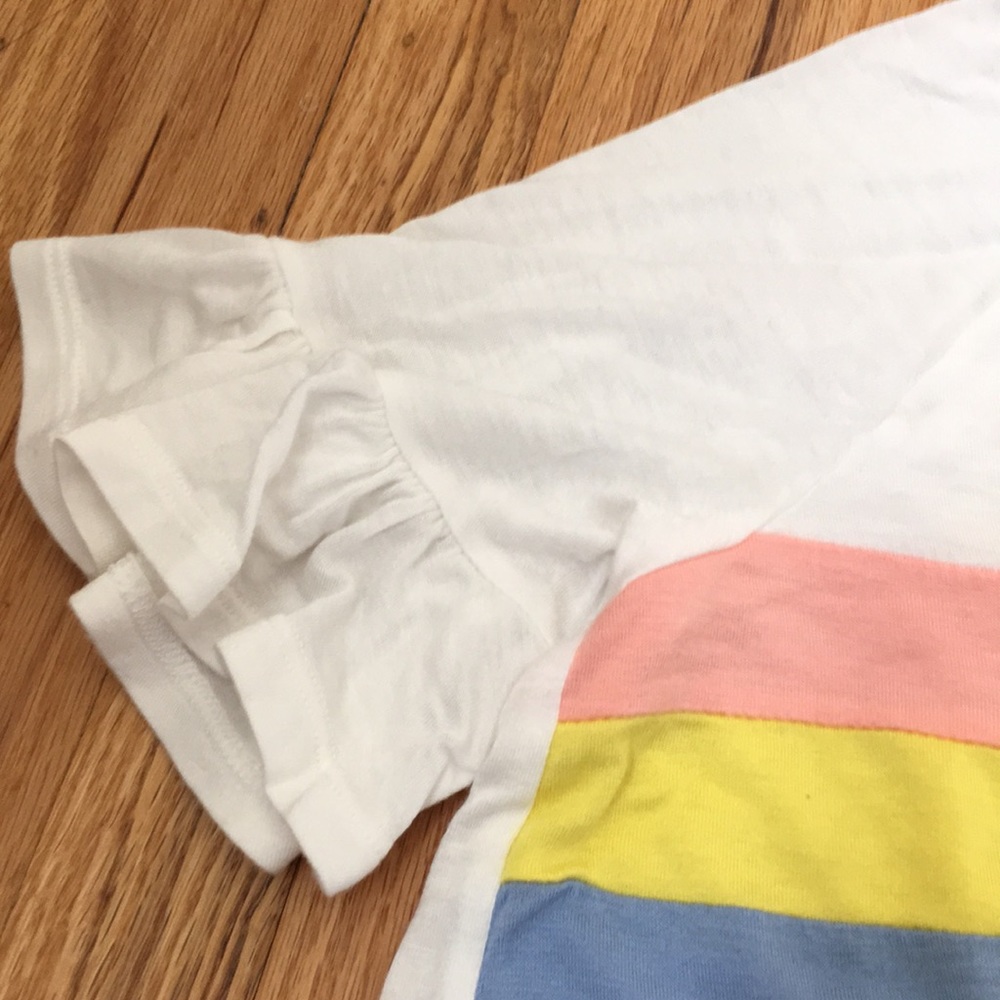 Colored Striped Ruffled Top - Picture 2 of 7